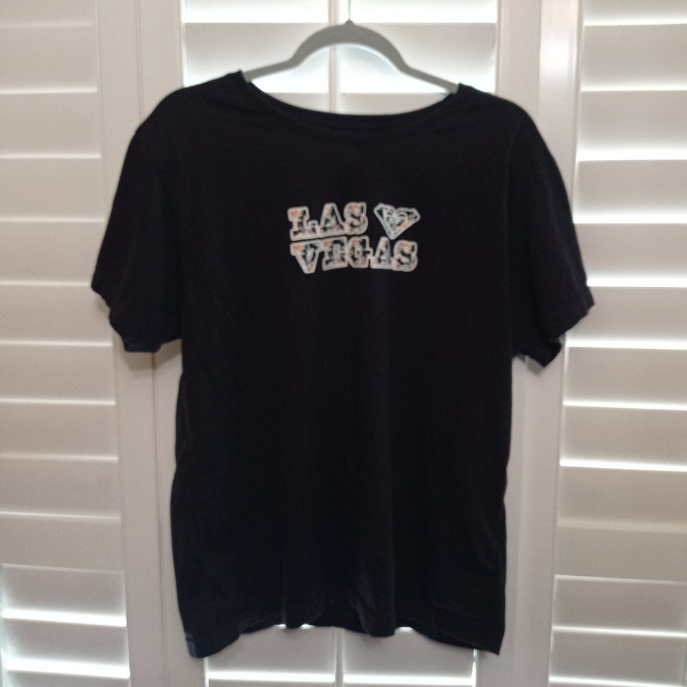 Roxy Icon T Shirt Size XL Black Cotton Mens Las Vegas